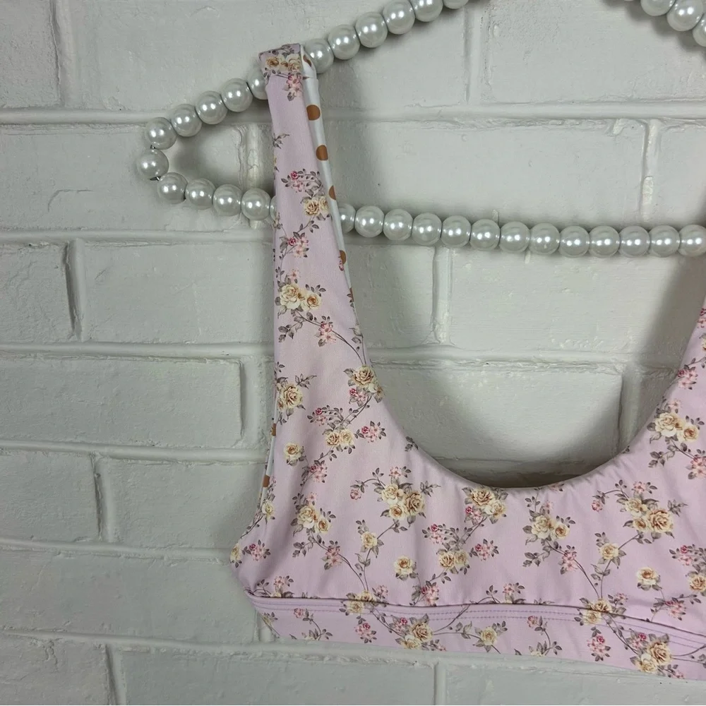 Dippin’ Daisy’s Golden Rose Floral Festival Bikini Top